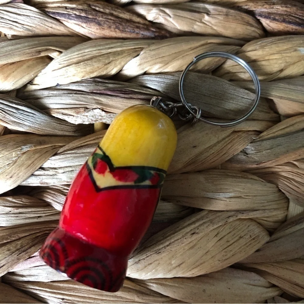 Russian Matryoshka Doll Keychain, hand painted